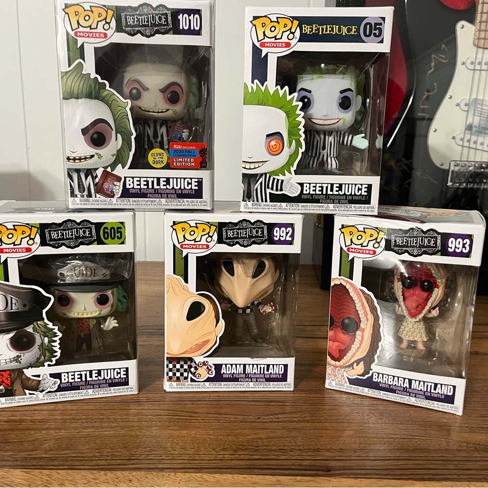 Beetlejuice Funko Pop Vinyl Figures Set of 5